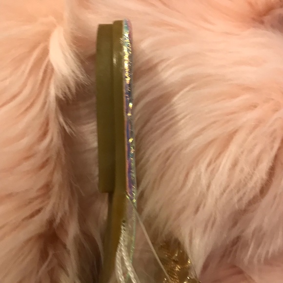 Gold Rhinestone Sandals - Picture 6 of 8